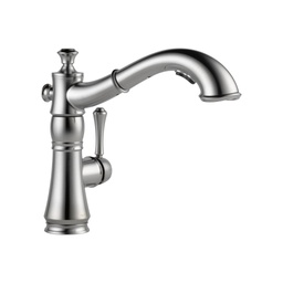 [DEL-4197-AR-DST] Delta 4197 Cassidy Single Handle Pull Out Kitchen Faucet Arctic Stainless