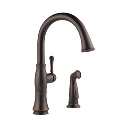 [DEL-4297-RB-DST] Delta 4297 Cassidy Single Handle Kitchen Faucet With Spray Venetian Bronze