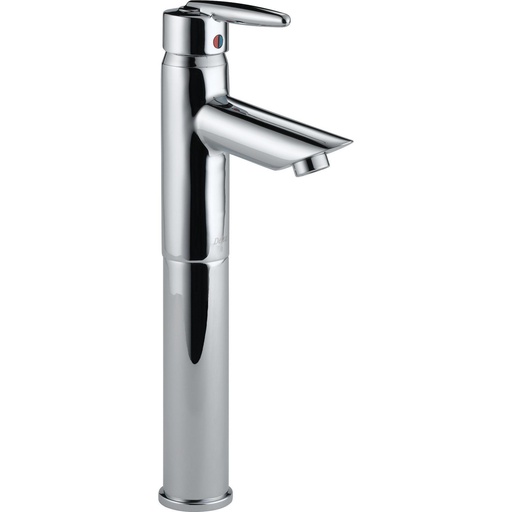 [DEL-585LF-V] Delta 585LF-V Grail Single Handle Vessel Faucet Less Pop-Up Chrome