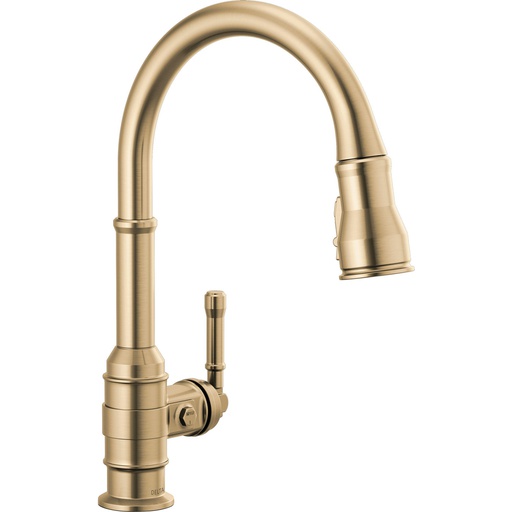 [DEL-9190-CZ-DST] Delta 9190-CZ-DST Broderick Pull-Down Kitchen Faucet Champagne Bronze