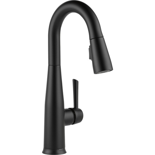[DEL-9913T-BL-DST] Delta 9913T-BL-DST Essa Single Handle Pull-Down Bar Prep Faucet Touch2O Matte Black