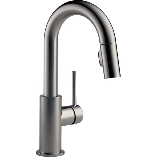 [DEL-9959-KS-DST] Delta 9959-KS-DST Trinsic Single Handle Pull-Down Bar Prep Faucet Black Stainless