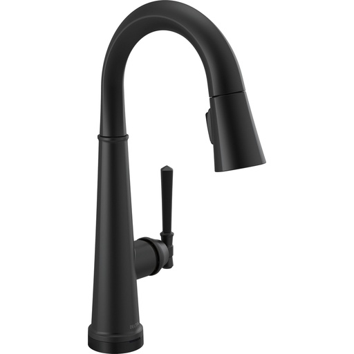 [DEL-9982T-BL-DST] Delta 9982T-BL-DST Emmeline Touch2O Pull-Down Bar Prep Faucet Matte Black