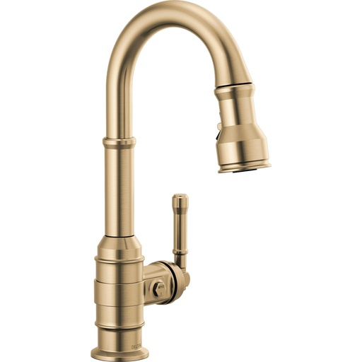 [DEL-9990-CZ-DST] Delta 9990-CZ-DST Broderick Pull-Down Bar Prep Faucet Champagne Bronze