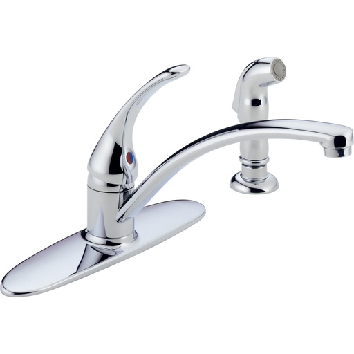 [DEL-B4410LF-30] Delta B4410LF-30 Single Handle Kitchen Faucet with Side Sprayer Chrome
