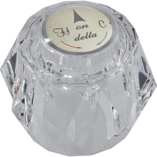 [DEL-RP2389] Delta RP2389 Single Clear Knob Handle Kit with Button and Set Screw