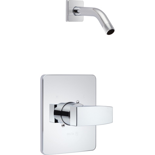 [DEL-T14267-PP-LHD] Delta T14267-PP-LHD Modern Angular Shower Only Trim Less Head Chrome