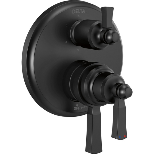 [DEL-T27956-BL] Delta T27956-BL Dorval 17 Series Valve Trim with 6 Setting Diverter Matte Black