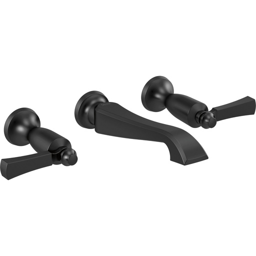 [DEL-T3556LF-BLWL] Delta T3556LF-BLWL Dorval Wall Mounted Bathroom Faucet Trim Matte Black