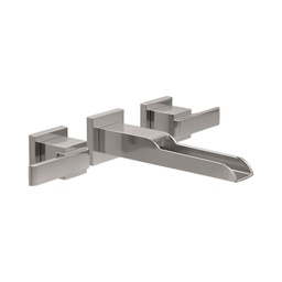 [DEL-T3568LF-SSWL] Delta T3568LF Ara Two Handle Wall Mount Channel Bathroom Faucet Trim Stainless