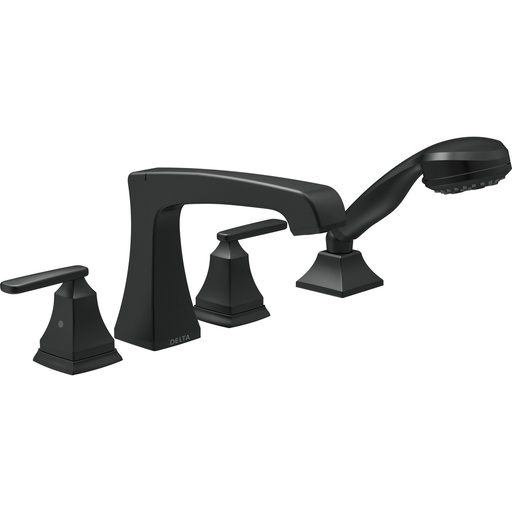 [DEL-T4764-BL] Delta T4764-BL Ashlyn Roman Tub with Hand Shower Trim Matte Black