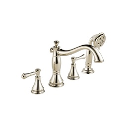 [DEL-T4797-PNLHP] Delta T4797 Cassidy Roman Tub with Hand Shower Trim Less Handles Polished Nickel
