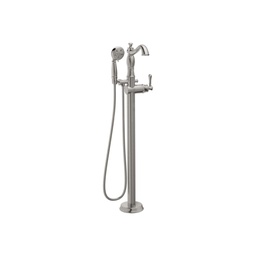 [DEL-T4797-SSFL-LHP] Delta T4797 Cassidy Traditional Floor Mount Tub Filler Trim Less Handle Stainless