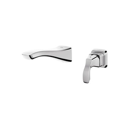 [DEL-T552LF-WL] Delta T552LF Tesla Single Handle Wall Mount Bathroom Faucet Trim Chrome