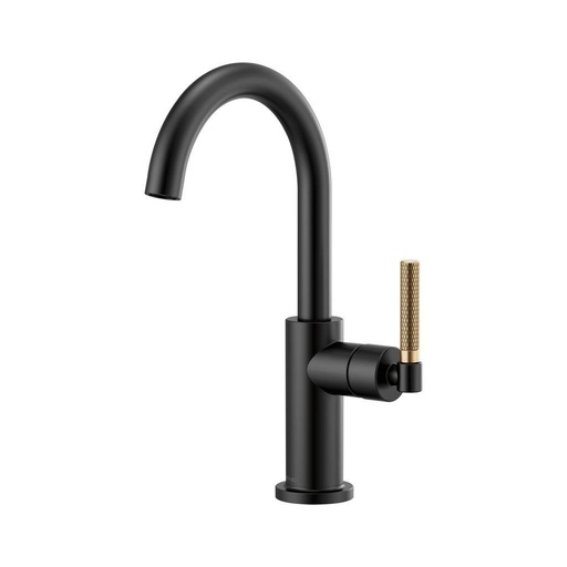 [BRI-61043LF-BLGL] Brizo 61043LF-BLGL Litze Arc Spout Bar Faucet Matte Black Luxe Gold