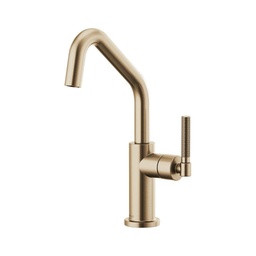 [BRI-61063LF-GL] Brizo 61063LF Litze Angled Spout Knurled Handle Bar Faucet Luxe Gold