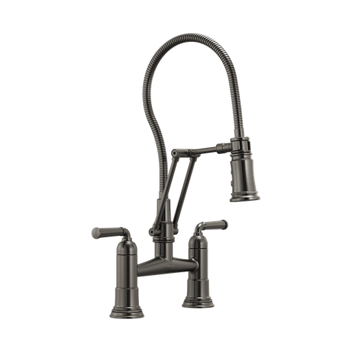 [BRI-62174LF-SL] Brizo 62174LF-SL Rook Bridge Faucet With Finished Hose Luxe Steel