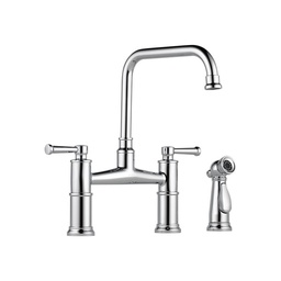 [BRI-62525LF-PC] Brizo 62525LF ARTESSO Two Handle Bridge Kitchen Faucet With Spray