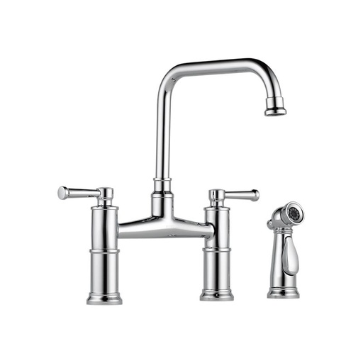 [BRI-62525LF-PC] Brizo 62525LF-PC ARTESSO Two Handle Bridge Kitchen Faucet With Spray