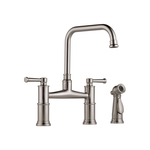 [BRI-62525LF-SS] Brizo 62525LF-SS ARTESSO Two Handle Bridge Kitchen Faucet With Spray