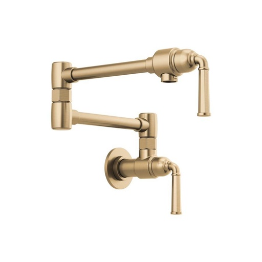 [BRI-62874LF-GL] Brizo 62874LF-GL Rook Wall Mount Pot Filler Luxe Gold