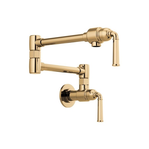 [BRI-62874LF-PG] Brizo 62874LF-PG Rook Wall Mount Pot Filler Polished Gold