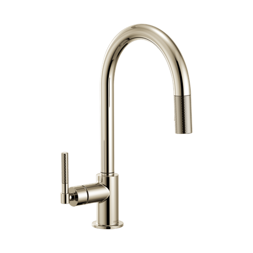 [BRI-63043LF-PN] Brizo 63043LF-PN Litze Arc Spout Pull Down Knurled Handle Polished Nickel