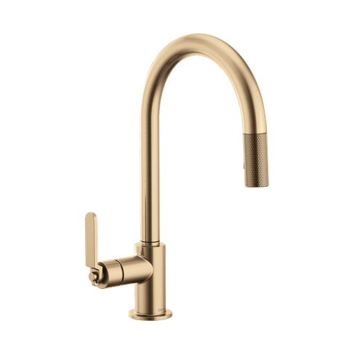[BRI-63044LF-GL] Brizo 63044LF-GL Litze Pull-Down Faucet with Industrial Handle Luxe Gold