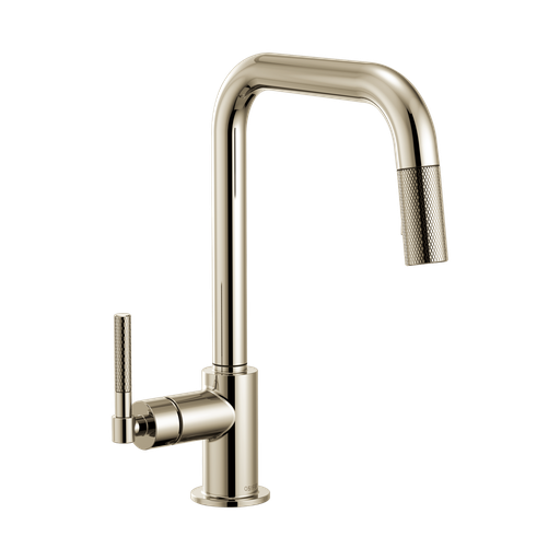 [BRI-63053LF-PN] Brizo 63053LF-PN Litze Pull Down Square Spout Knurled Handle Faucet Polished Nickel