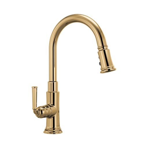 [BRI-63074LF-PG] Brizo 63074LF-PG Rook Single Handle Pull Down Kitchen Faucet Polished Gold