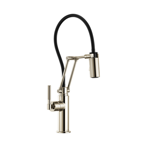 [BRI-63243LF-PN] Brizo 63243LF-PN Litze Articulating Knurled Handle Faucet Polished Nickel
