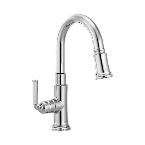 [BRI-63974LF-PC] Brizo 63974LF-PC Rook Single Handle Pull Down Prep Kitchen Faucet Chrome