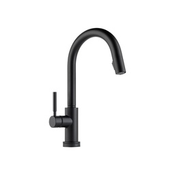 [BRI-64020LF-BL] Brizo 64020LF SOLNA Single Handle Pull Down Smart Touch Kitchen Faucet Matte Black