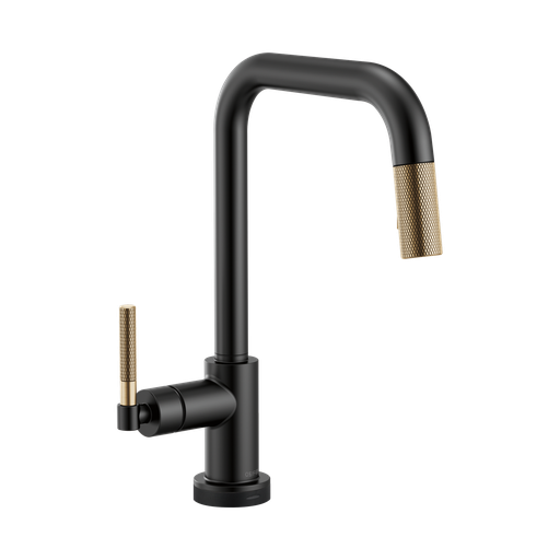 [BRI-64053LF-BLGL] Brizo 64053LF-BLGL Litze Smart Touch Pull Down Square Spout Knurled Handle Luxe Gold Matte Black