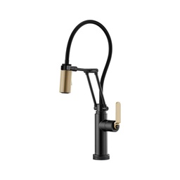 [BRI-64244LF-BLGL] Brizo 64244LF Litze Smart Touch Articulating Faucet Matte Black Luxe Gold