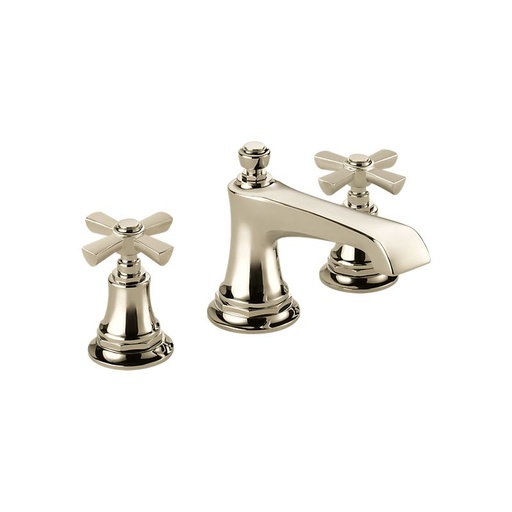 [BRI-65360LF-PNLHP] Brizo 65360LF-PNLHP Rook Widespread Lavatory Faucet Less Handles Polished Nickel
