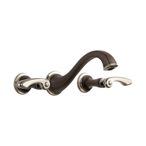 [BRI-65885LF-PNCOLHP] Brizo 65885LF-PNCOLHP Charlotte Wall Mount Lavatory Faucet Less Handles Cocoa Bronze Polished Nickel