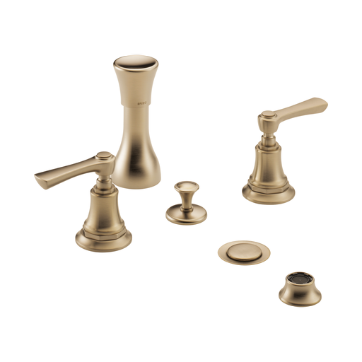 [BRI-68460-GLLHP] Brizo 68460-GLLHP Rook Widespread Bidet Less Handles Brilliance Luxe Gold
