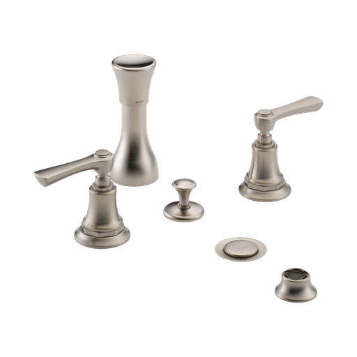 [BRI-68460-NKLHP] Brizo 68460-NKLHP Rook Widespread Bidet Less Handles Brilliance Luxe Nickel