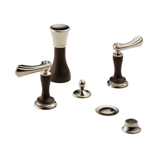 [BRI-68485-PNCOLHP] Brizo 68485-PNCOLHP Charlotte Mount Bidet Faucet Less Handles Cocoa Bronze Polished Nickel