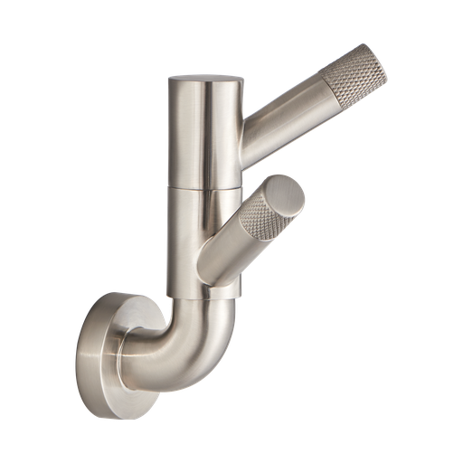 [BRI-693537-NK] Brizo 693537-NK Litze Rotating Double Robe Hook With Knurling Brilliance Luxe Nickel