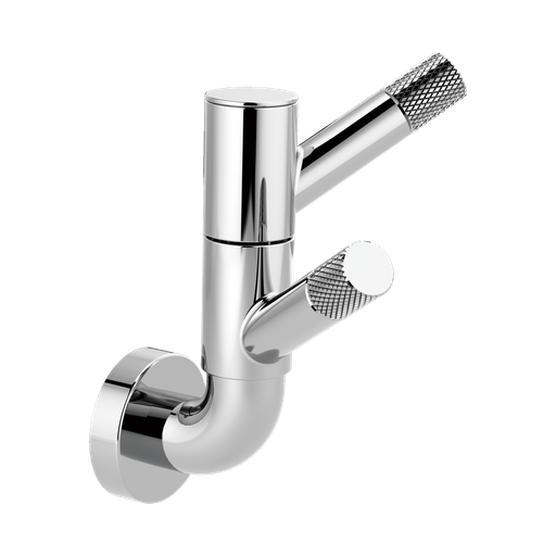 [BRI-693537-PC] Brizo 693537-PC Litze Rotating Double Robe Hook With Knurling Polished Chrome