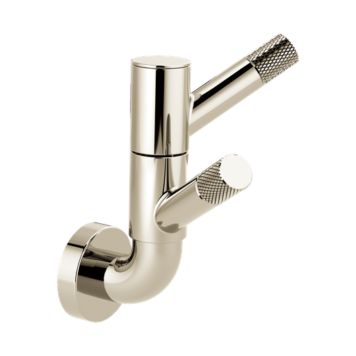 [BRI-693537-PN] Brizo 693537-PN Litze Rotating Double Robe Hook With Knurling Brilliance Polished Nickel
