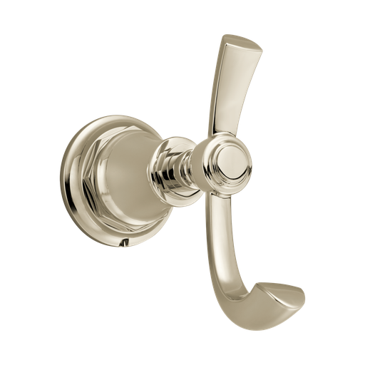 [BRI-693561-PN] Brizo 693561-PN Rook Double Robe Hook Brilliance Polished Nickel