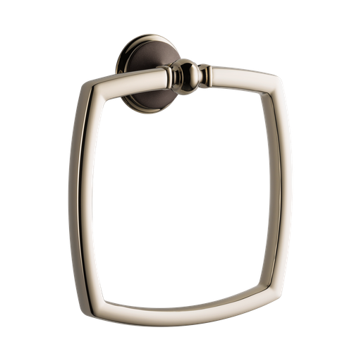 [BRI-694685-PNCO] Brizo 694685-PNCO Charlotte Towel Ring Cocoa Bronze Brilliance Polished Nickel