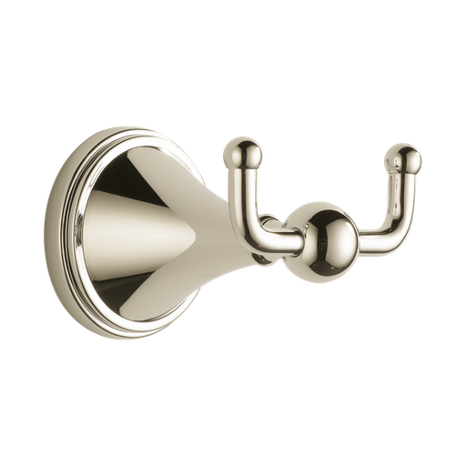 [BRI-69535-PN] Brizo 69535-PN Traditional Double Robe Hook Brilliance Polished Nickel