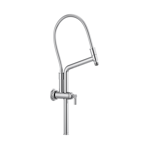 [BRI-81376-PC] Brizo 81376-PC Essential Shower Series Classic Slide Bar Shower Arm And Flange Polished Chrome