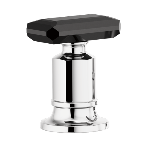 [BRI-HK676-PCBC] Brizo HK676-PCBC Invari Roman Tub Crystal Lever Handle Kit Polished Chrome Black Crystal Accent