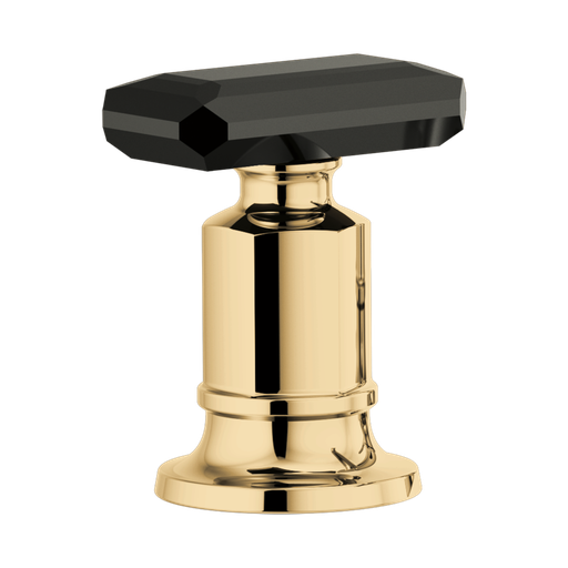 [BRI-HK676-PGBC] Brizo HK676-PGBC Invari Roman Tub Crystal Lever Handle Kit Brilliance Polished Gold Black Crystal Accent