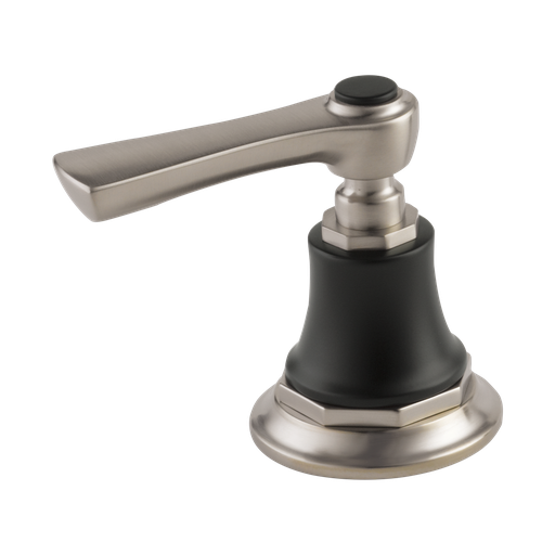 [BRI-HL660-NKBL] Brizo HL660-NKBL Rook Roman Tub Faucet Lever Handle Kit Matte Black Brilliance Luxe Nickel